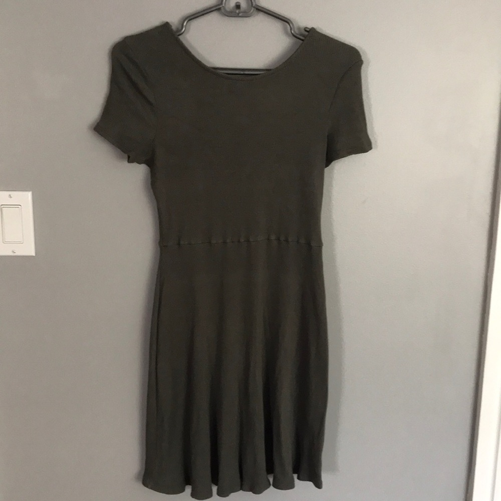 Soprano green ribbed dress size large